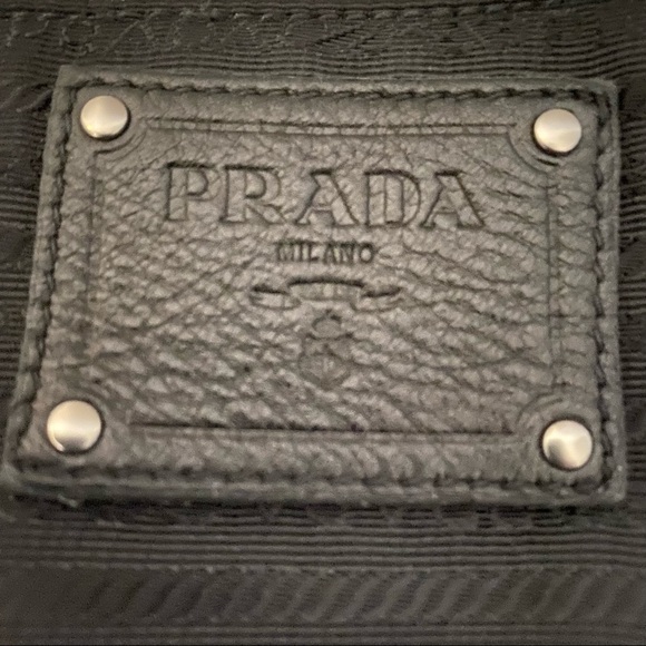 Prada black pebbled deerskin convertible bag. - Picture 12 of 16